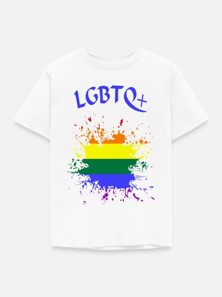LGBTQ Splash - Kinder T-Shirt - Weiß