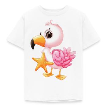 Flamant-roe - T-shirt Enfant - blanc - Devant - AI Model Kid Male (0cm)