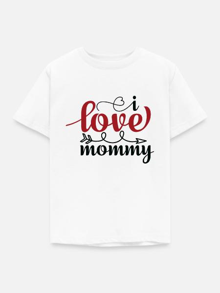 Ich liebe Mama - Kinder T-Shirt - Weiß