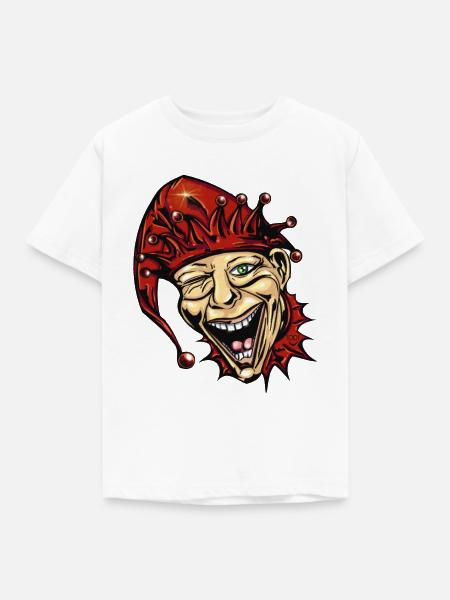 Joker - Clown - Harlekin - Kinder T-Shirt - Weiß