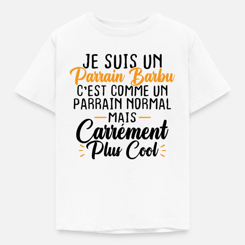 Parrain barbu c'est comme parrain normal - T-shirt Enfant - blanc