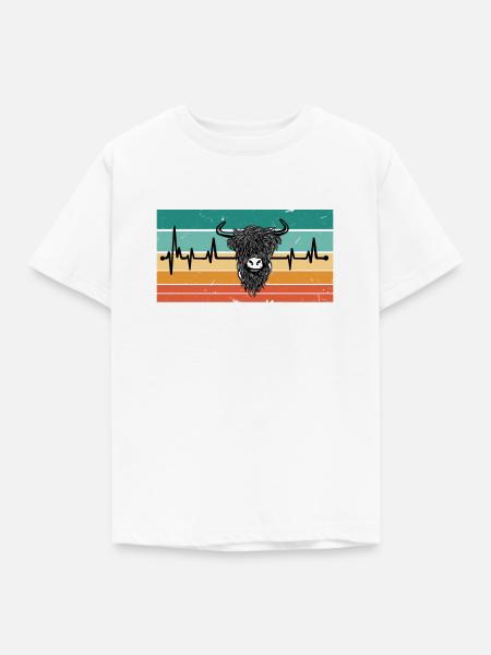 Herzschlag Ochse - Kinder T-Shirt - Weiß