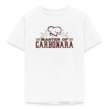 Master Of Carbonara Kitchen Restaurant - Kids' T-Shirt - white - Front - AI Model Kid Male (0cm)
