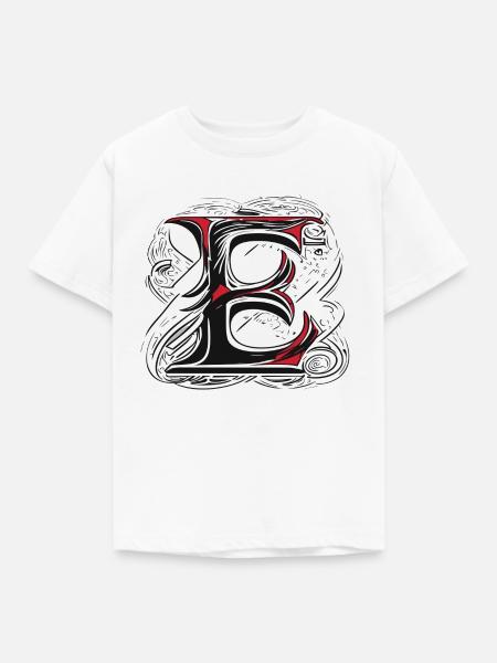 E - Kinder T-Shirt - Weiß