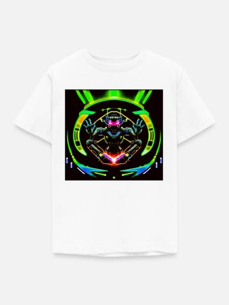 Digitalkunst - Kinder T-Shirt - Weiß