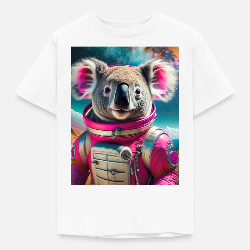 Koala mit Astronautenkleid - Kinder T-Shirt - Weiß