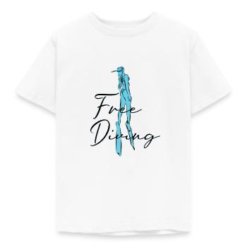 Freediving Apnoe - Kinder T-Shirt - Weiß - Vorne - AI Model Kid Male (0cm)