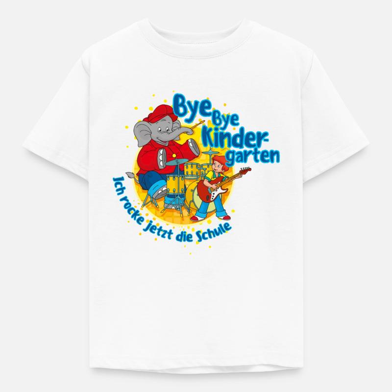 Benjamin Blümchen Bye Bye Kindergarten - Kinder T-Shirt - Weiß