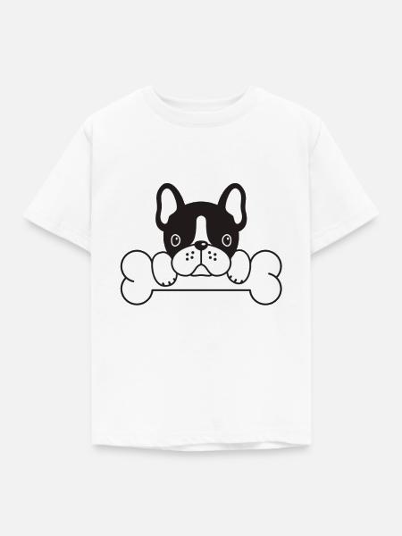 Bulldogge - Kinder T-Shirt - Weiß