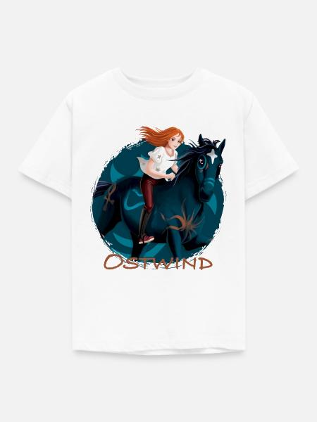 Ostwind Pferd Brandzeichen - Kinder T-Shirt - Weiß