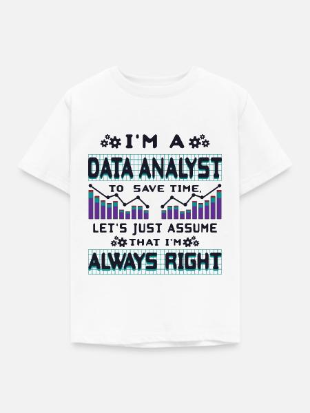 Datenanalyst - Kinder T-Shirt - Weiß