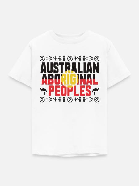 Australian Aboriginal - Kinder T-Shirt - Weiß