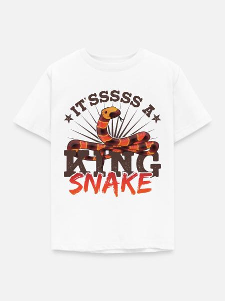 Es ist eine Königsnatter - Kinder T-Shirt - Weiß