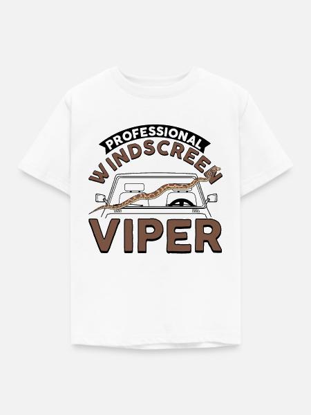 Professionelle Windschutzscheiben-Viper - Kinder T-Shirt - Weiß