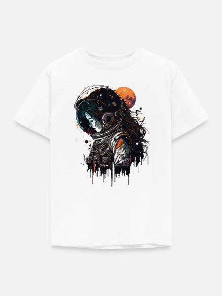 Gothic Astronaut - Kinder T-Shirt - Weiß