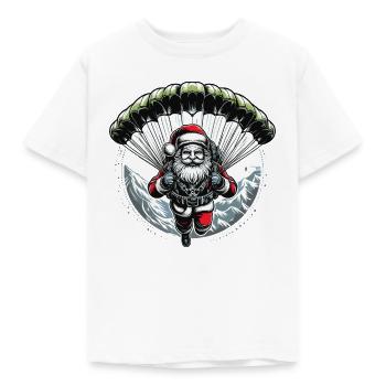 Parachutisme Père Noël Avent Aventure Saut - T-shirt Enfant - blanc - Devant - AI Model Kid Male (0cm)