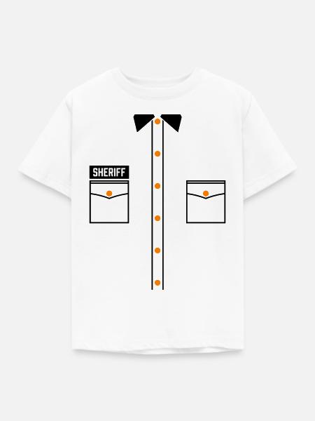 Sheriff - Kinder T-Shirt - Weiß