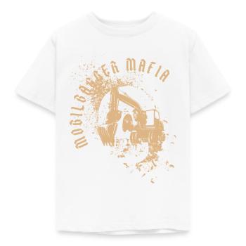 Mobilbagger Mafia Totenkopf - Kinder T-Shirt - Weiß - Vorne - AI Model Kid Male (0cm)