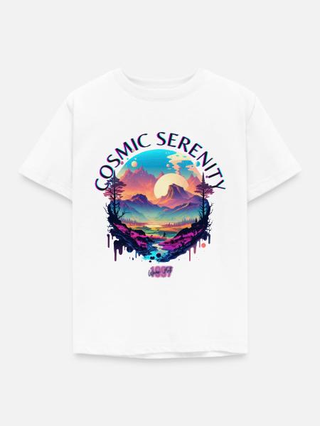 Kosmische Gelassenheit - Kinder T-Shirt - Weiß