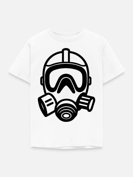 Gasmaske - Kinder T-Shirt - Weiß