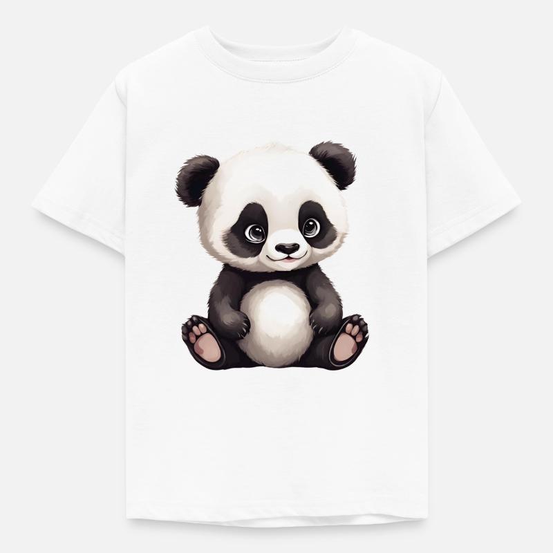 Charming Panda Cute - Kinder T-Shirt - Weiß