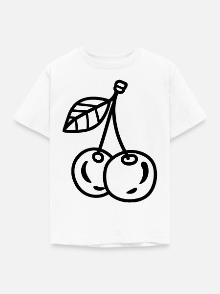 Kirsche - Kinder T-Shirt - Weiß