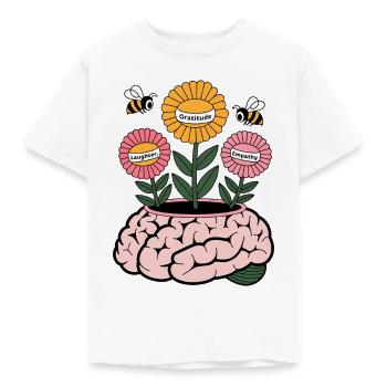 Croissance consciente - Brain Blooming with Gratitude, La - T-shirt Enfant - blanc - Devant - AI Model Kid Male (0cm)