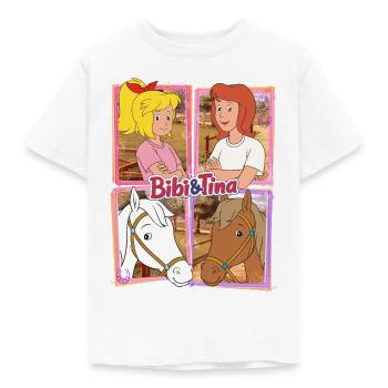 Bibi und Tina mit Amadeus und Sabrina - Kinder T-Shirt - Weiß - Vorne - AI Model Kid Male (0cm)