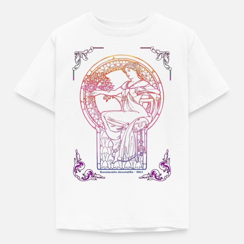 Alfons Mucha - T-shirt Enfant - blanc