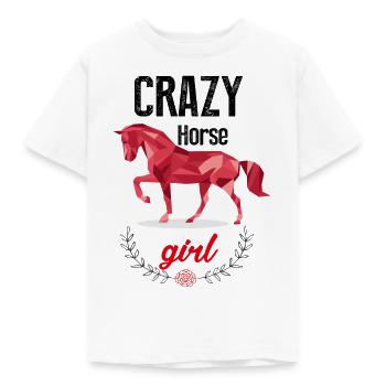 fille de cheval fou - T-shirt Enfant - blanc - Devant - AI Model Kid Male (0cm)
