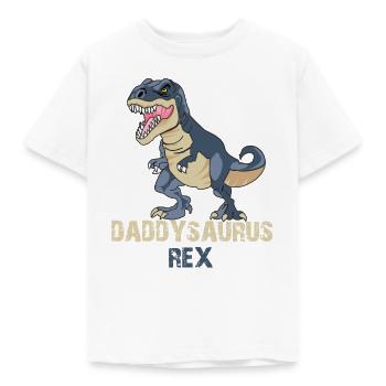 daddysaurus rex - Kids' T-Shirt - white - Front - AI Model Kid Male (0cm)
