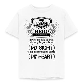 mein Ehemann - Kinder T-Shirt - Weiß - Vorne - AI Model Kid Male (0cm)