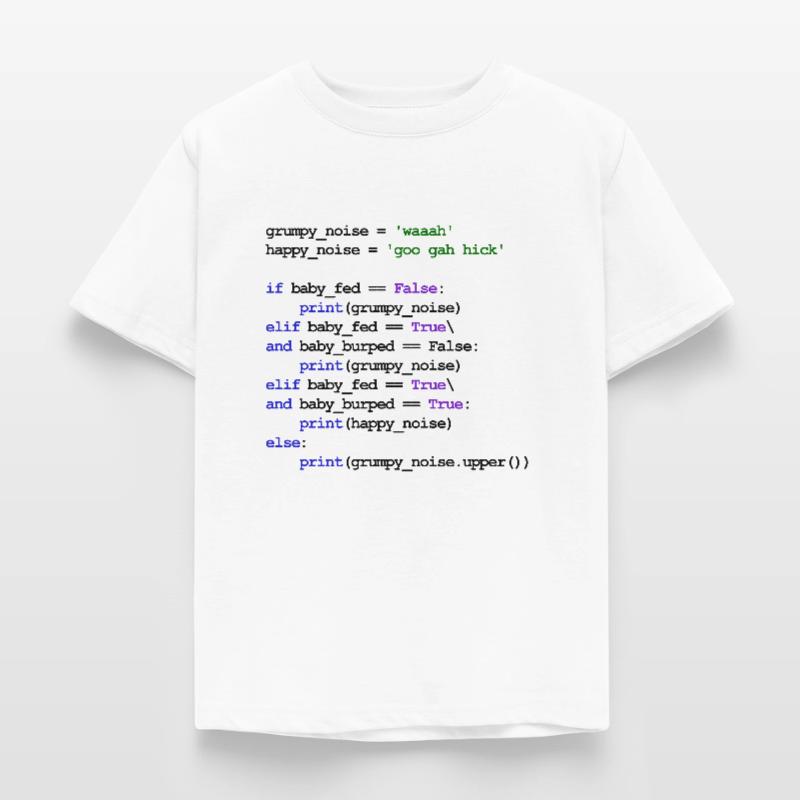 Python Code New Baby - Rock bébé pour dormir T-shirt Enfant