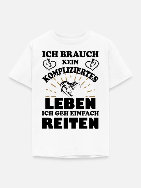 Einfach Reiten - Kinder T-Shirt - Weiß