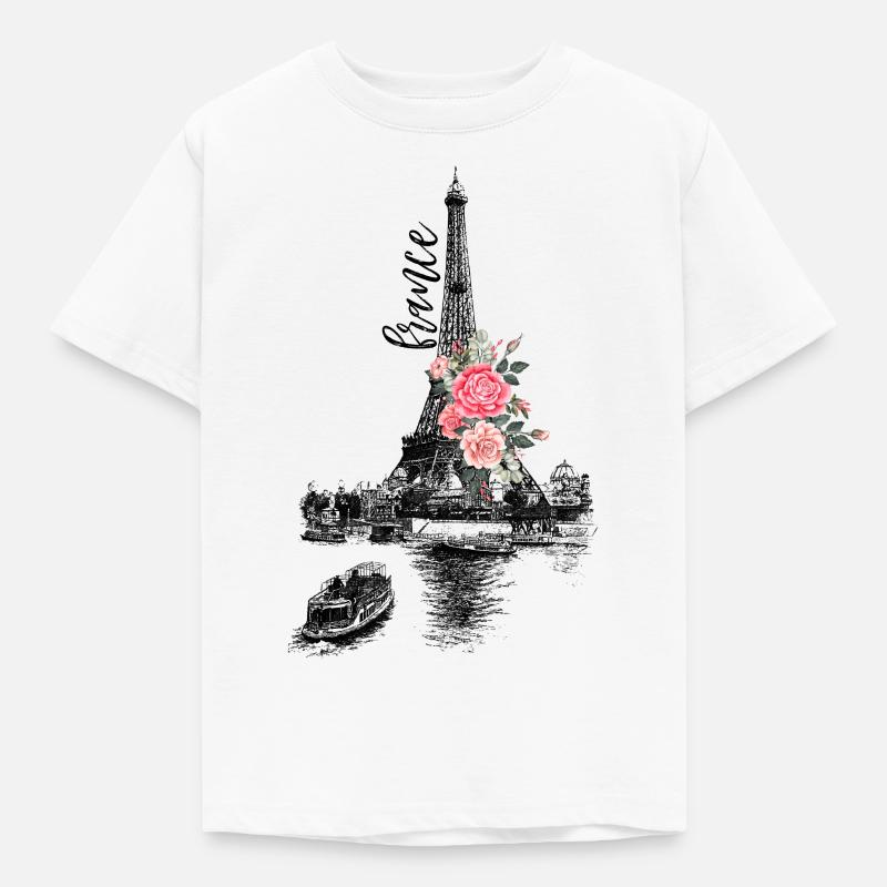 Frankreich - Kinder T-Shirt - Weiß
