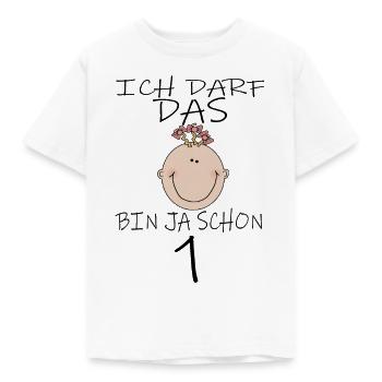 1 Geburtstag - Kinder T-Shirt - Weiß - Vorne - AI Model Kid Male (0cm)