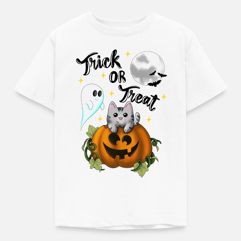 Tromper ou traiter le chat - T-shirt Enfant - blanc