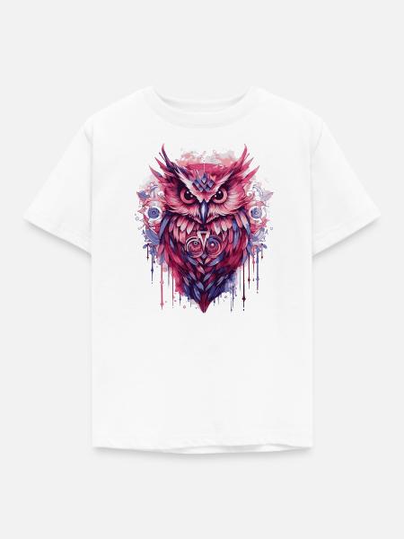 Eulenkunst - Kinder T-Shirt - Weiß