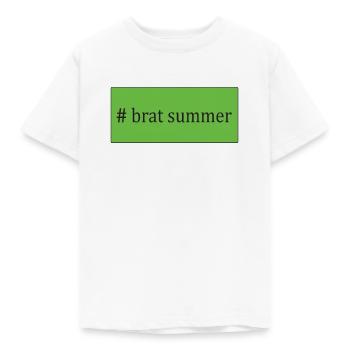 # brat summer - Kids' T-Shirt - white - Front - AI Model Kid Male (0cm)
