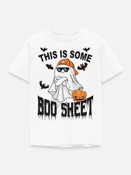Halloween Geist - Kinder T-Shirt - Weiß