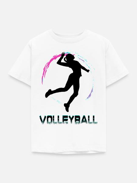 Volleyball - Kinder T-Shirt - Weiß