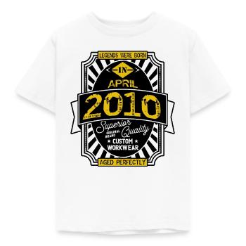 APRIL 2010 - Kinder T-Shirt - Weiß - Vorne - AI Model Kid Male (0cm)