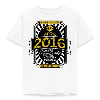 2016 APRIL - Kinder T-Shirt - Weiß - Vorne - AI Model Kid Male (0cm)