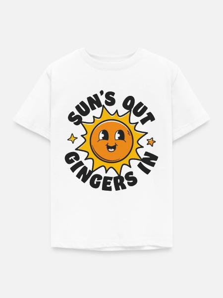 Suns Out Gingers In - Kinder T-Shirt - Weiß