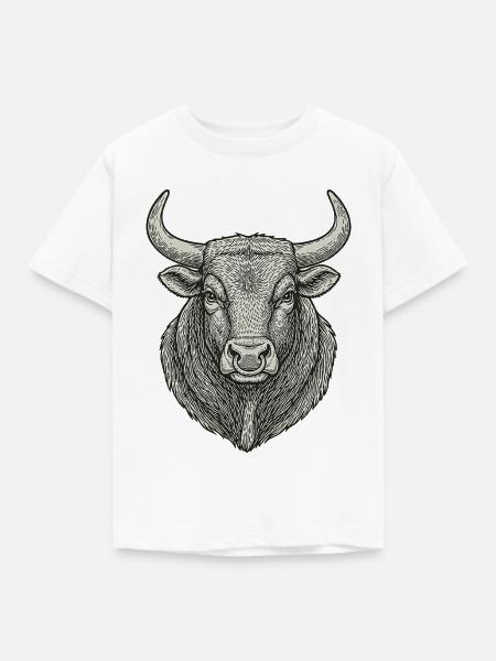 Stier - Kinder T-Shirt - Weiß