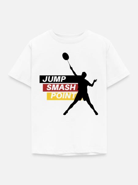 Sprung Smash Punkt - Kinder T-Shirt - Weiß
