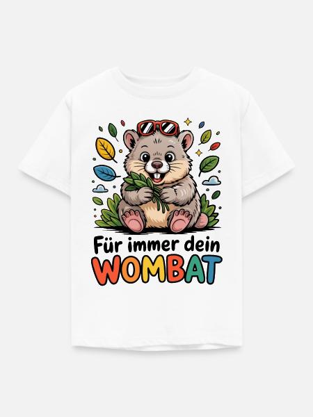 Wombat Spruch - Kinder T-Shirt - Weiß