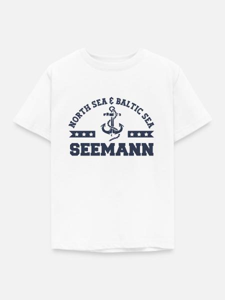 Seemann mit Anker - Kinder T-Shirt - Weiß