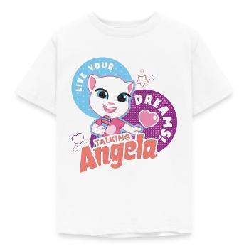 Talking Angela Live Your Dreams - Kids' T-Shirt - white - Front - AI Model Kid Male (0cm)
