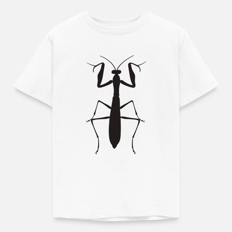 Gottesanbeterin - Kinder T-Shirt - Weiß